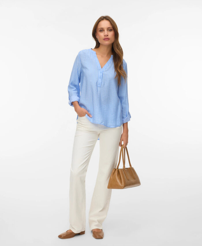 VMKAJA LS V-NECK FOLD-UP TOP WVN