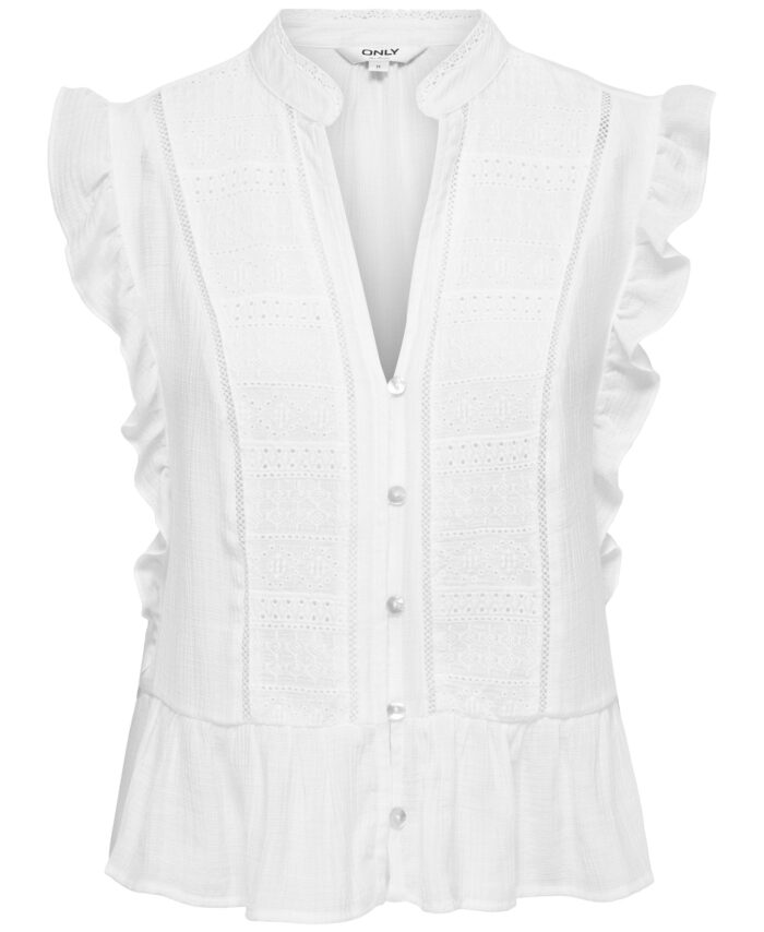 ONLHENNY S/L FRILL BUTTON TOP NOOS WVN