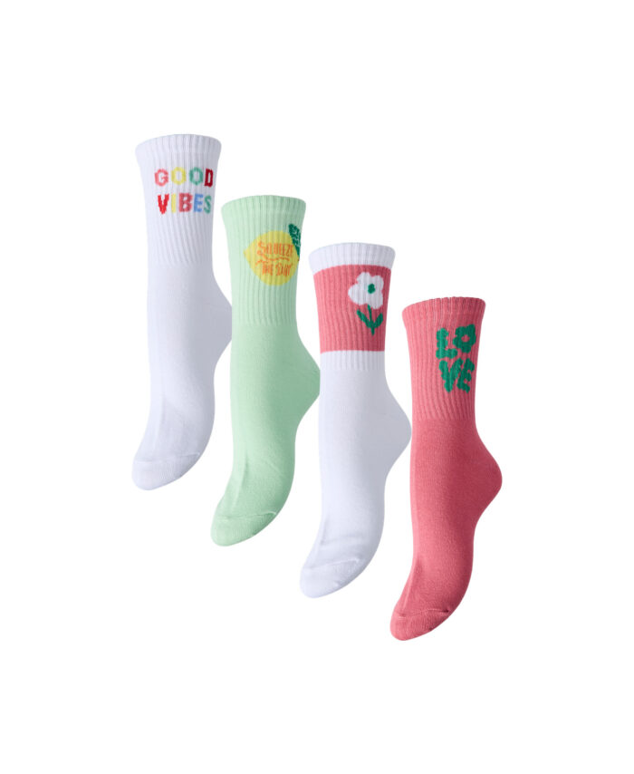 PCCALLY SPRING SOCKS 4 PACK